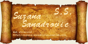 Suzana Sanadrović vizit kartica